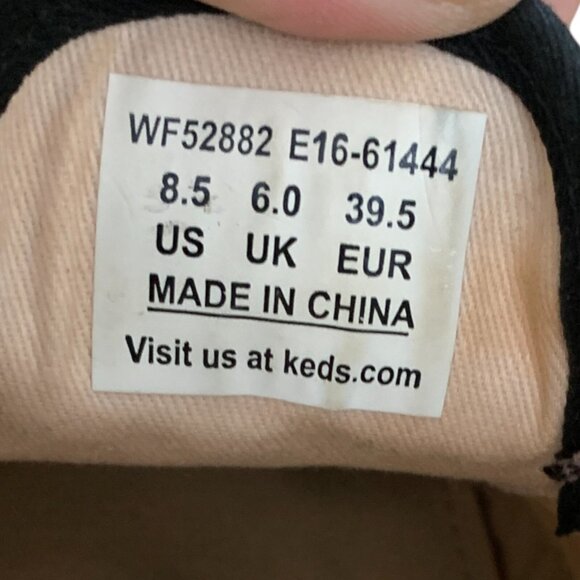 Keds x Kate Spade Sneakers Womens 8.5 Black Glitter Low Top Shoes‎ Event Party - Picture 12 of 16